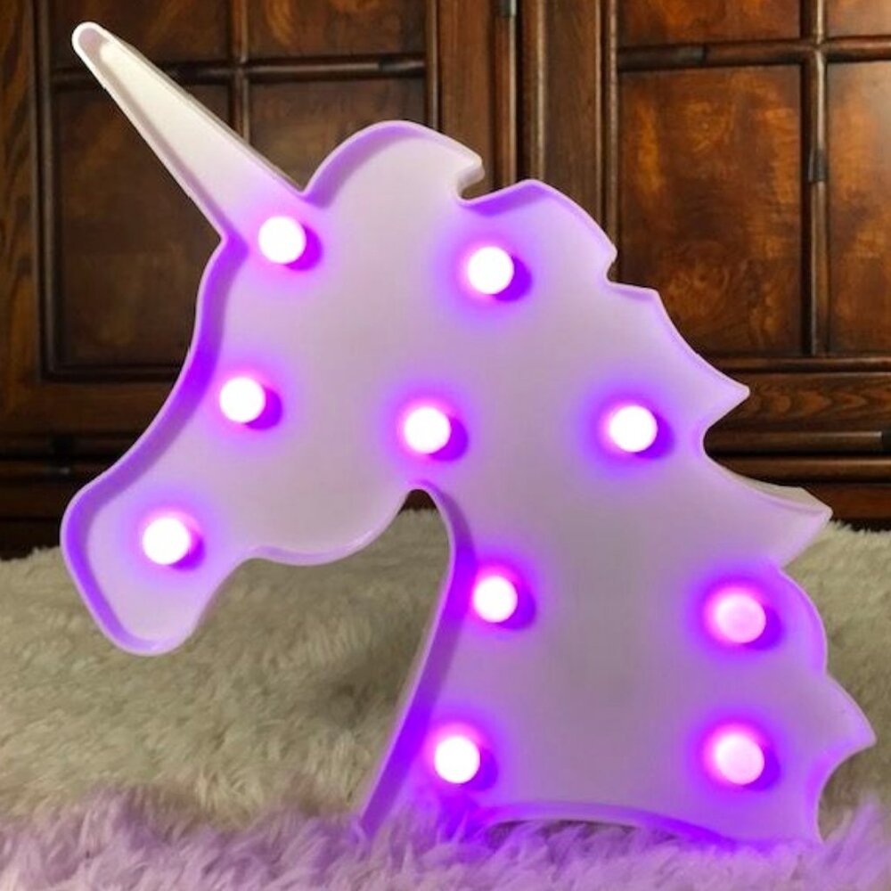 Unicorn Light Alternating Colors Standing or Wall Hanging